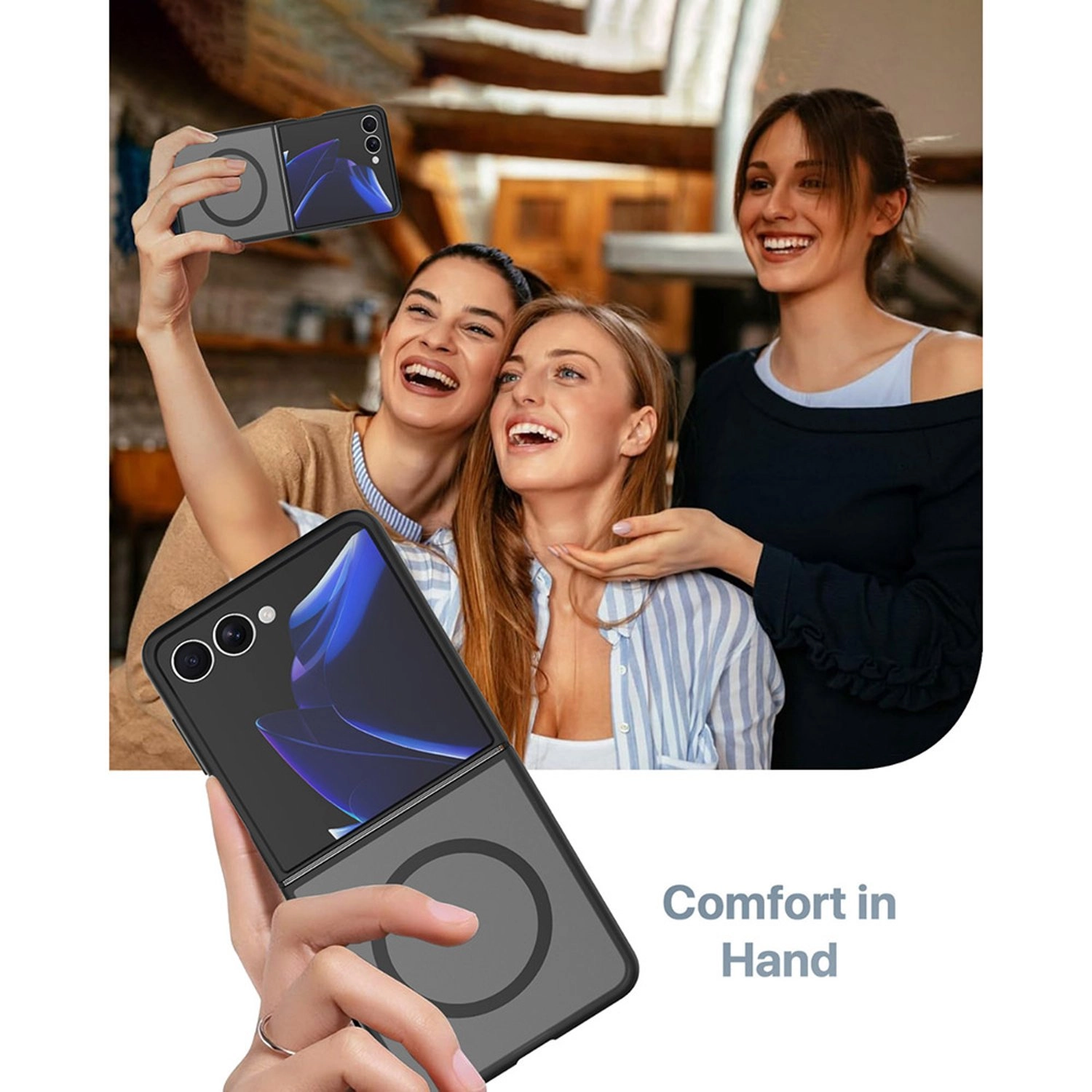 Gleam Hybrid Case with MagSafe for Samsung Galaxy Z Flip7