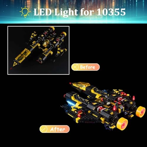 LED Light Kit for LEGO 10355 Blacktron Renegade - Plastic