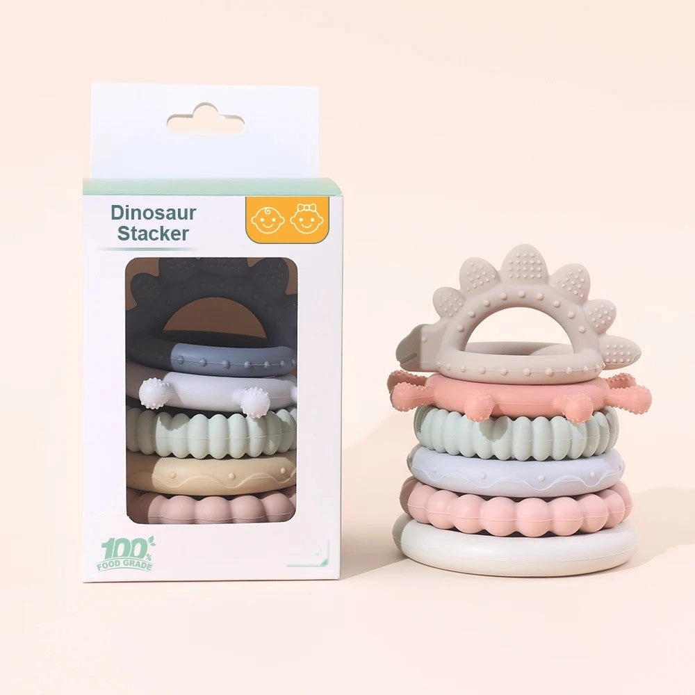 Colorful Rainbow Stacking Toys - Silicone