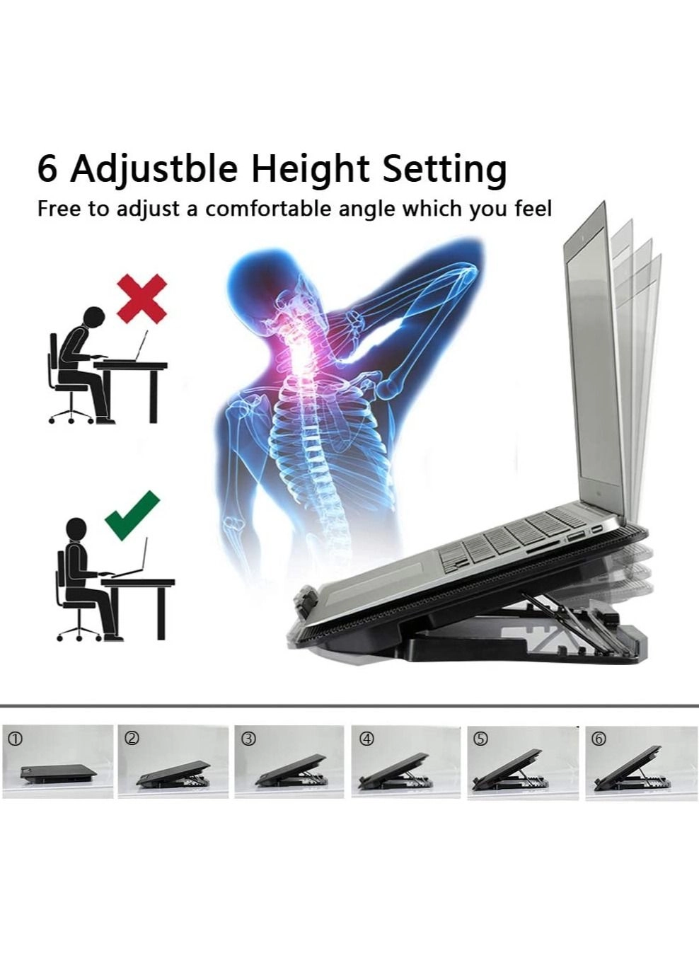 Cooling Pad - five fans