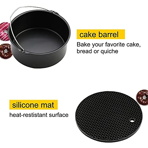 Air Fryer Accessories - Silicone, Stainless Steel, Carbon Steel 5 PCS