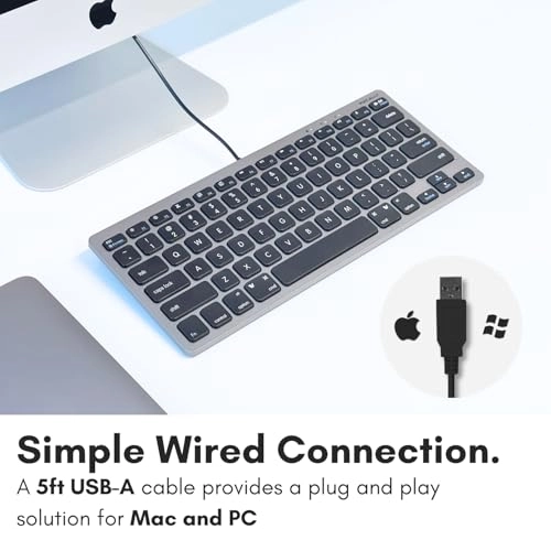 slimkeycsg - Compatible with Mac & Windows Wired