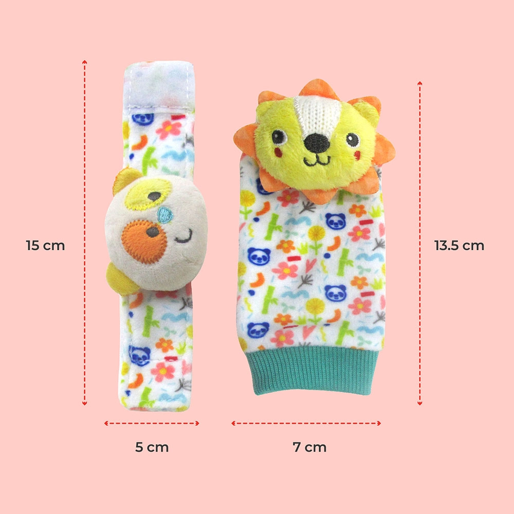 Foot And Wrist Rattle - 0 months fabric 4 pieces