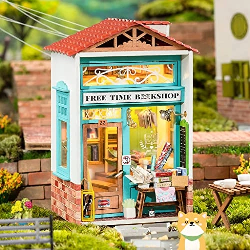 DIY miniature dollhouse kit - Free Time Book Shop