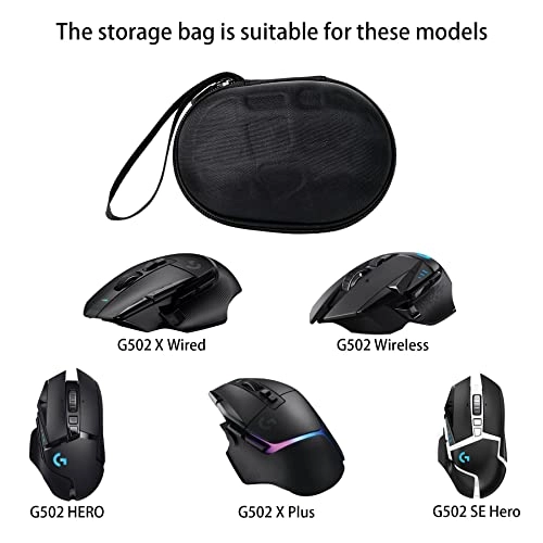 Hard Case Compatible with G502 - Hard EVA shell Black