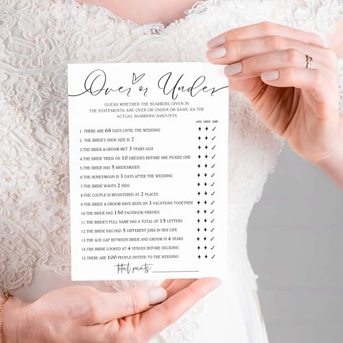 Bridal Shower Bingo - 25 pieces Unisex-Adults