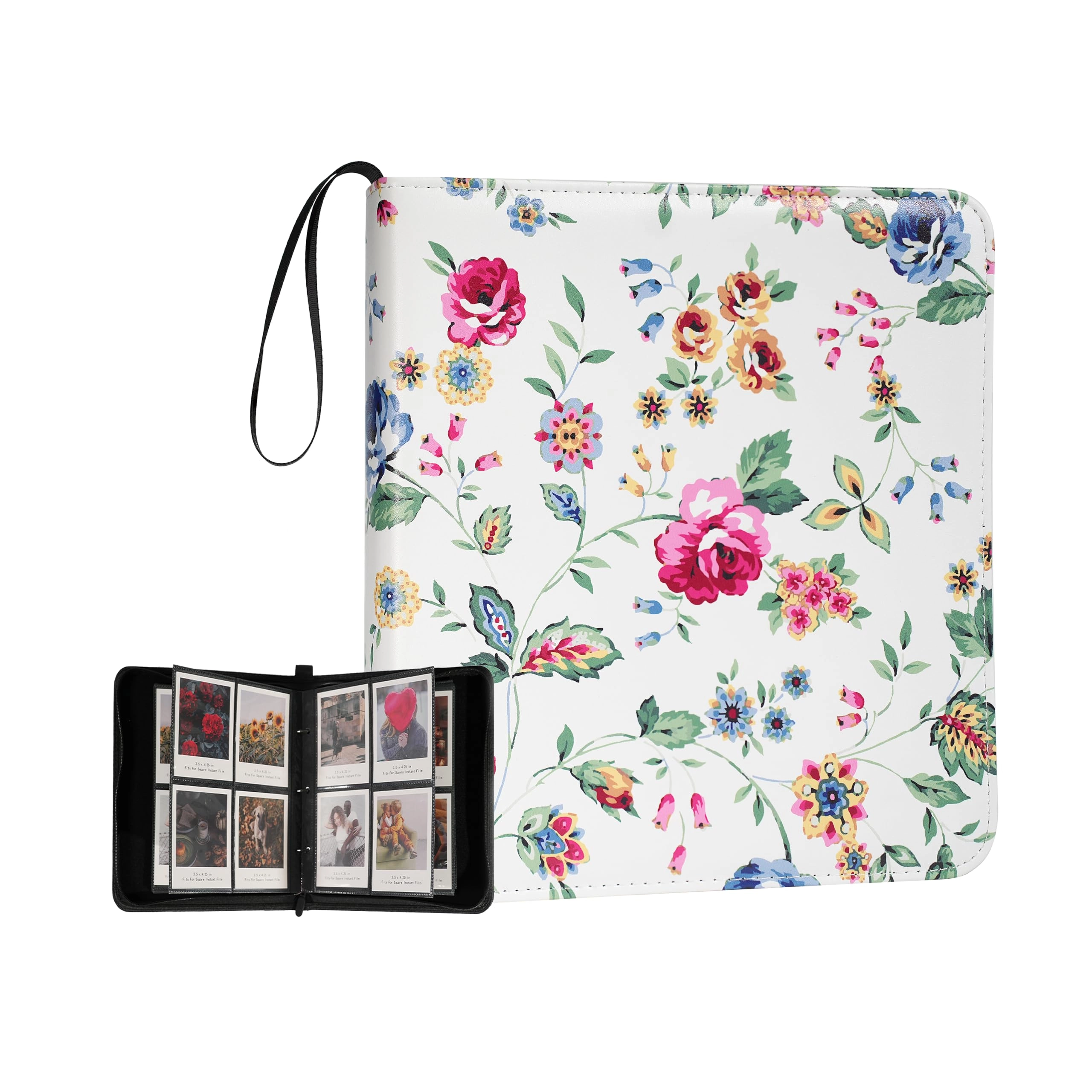 GOLDBARLEY i-Type Square 240 Pockets PU Laminated with Greyboard Photo Album