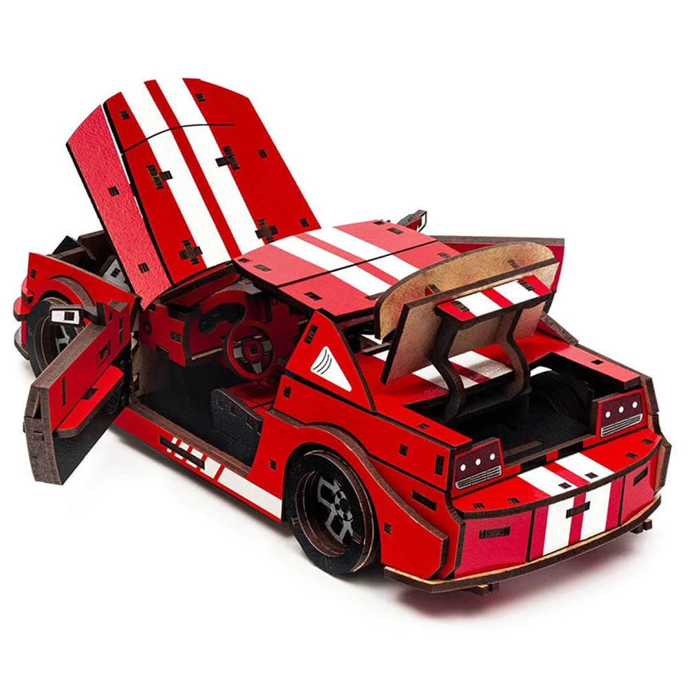 Stallion GT 3D Wooden Puzzle (4107390-STALLION_GT_RED) - 248 pcs + Comet GTS 3D Wooden Puzzle