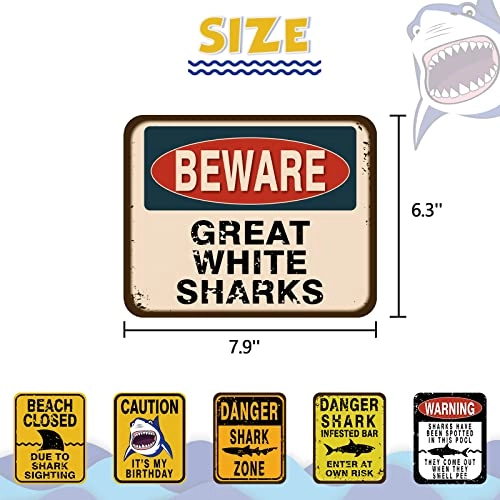 Shark Party Decorations - 6 PCS Birthday