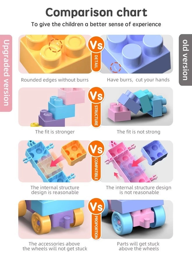 Building Block Table - Macaron color 360 pcs