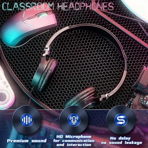 Student Headphones Wired Headphone 24 Pack