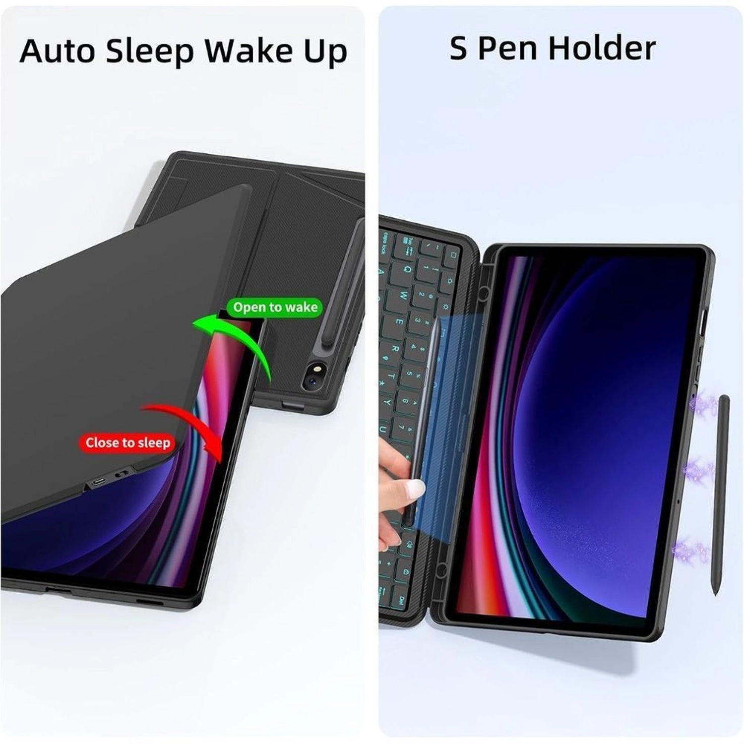 Keyboard Case with Trackpad for Samsung Galaxy Tab 12.4-inch