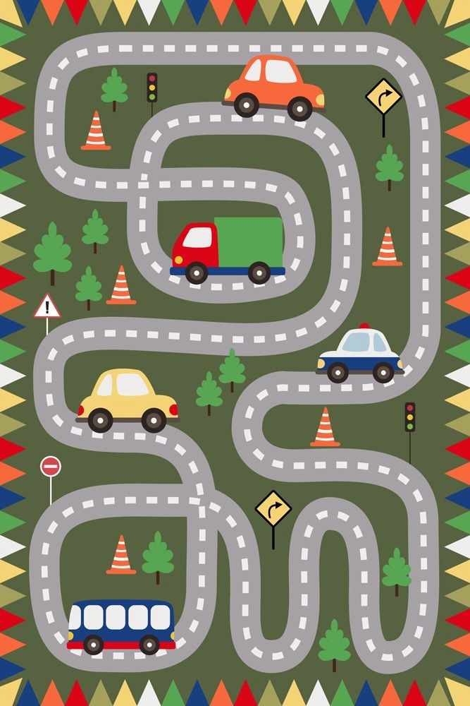 Factory Price Race Track Play Mat - 160 x 200 cm flannel fleece