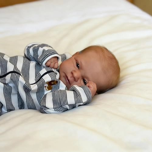 Elijah Reborn Baby Doll - 17 inch Silicone Blue Eyes Ages 3+