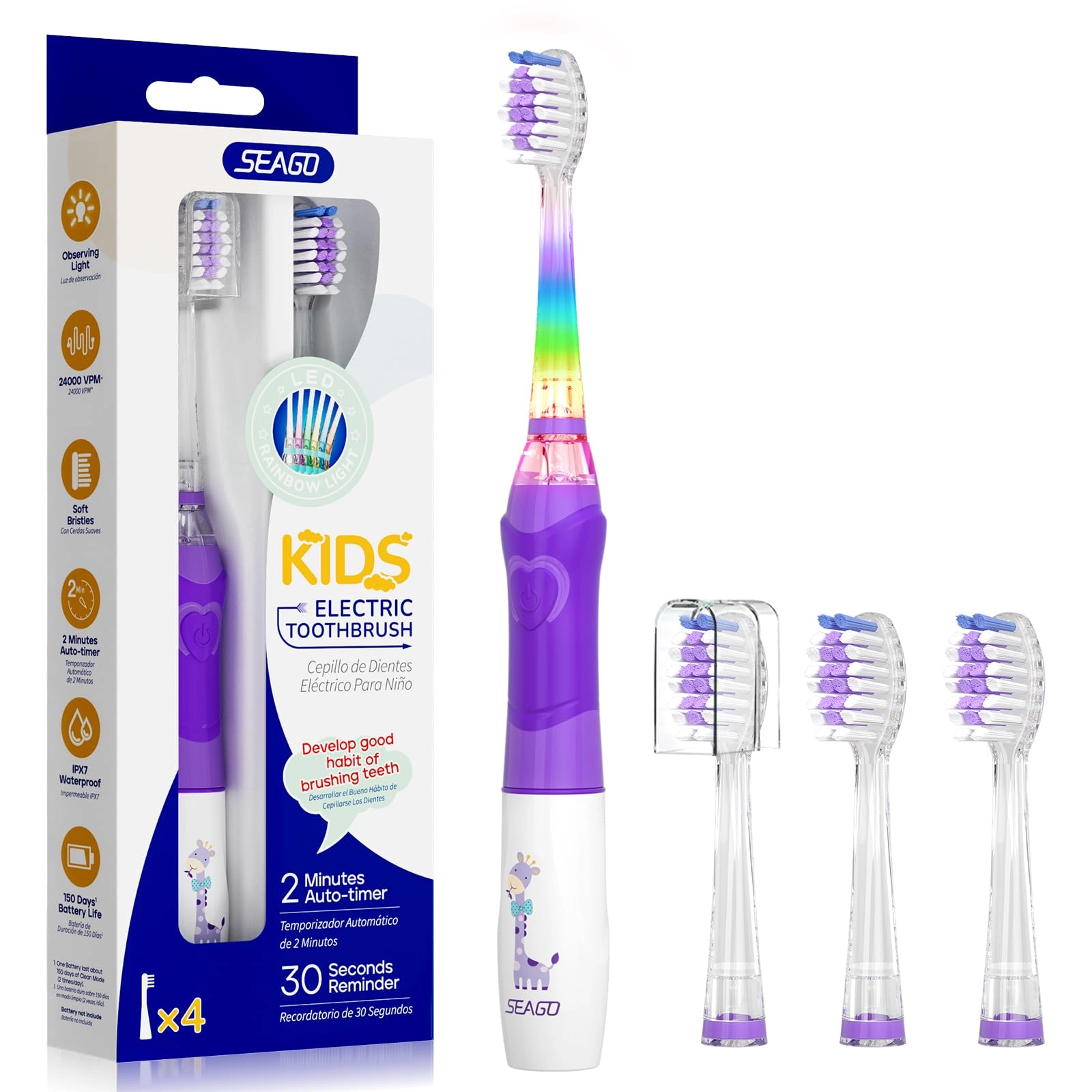 SG977 - Kids 2 Mins Timer 4 Brush Heads