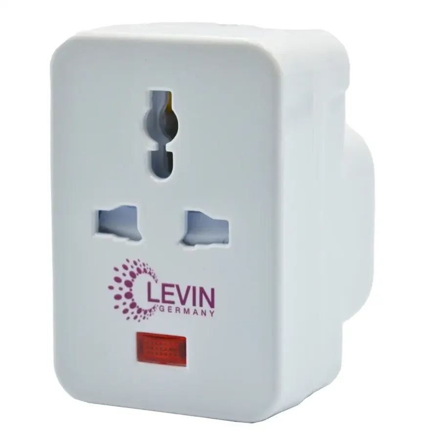 Levin 3-Way Multi-Plug Adapter - W/Neon White