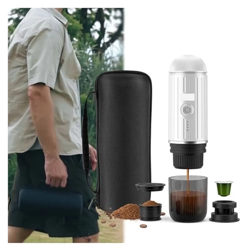 Portable Coffee Maker - coffee powder and capsules