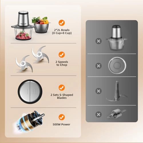 Food Processor - 2L+2L