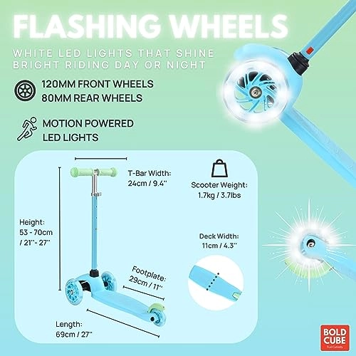 Teeny 3-Wheel Kick Scooter – LED