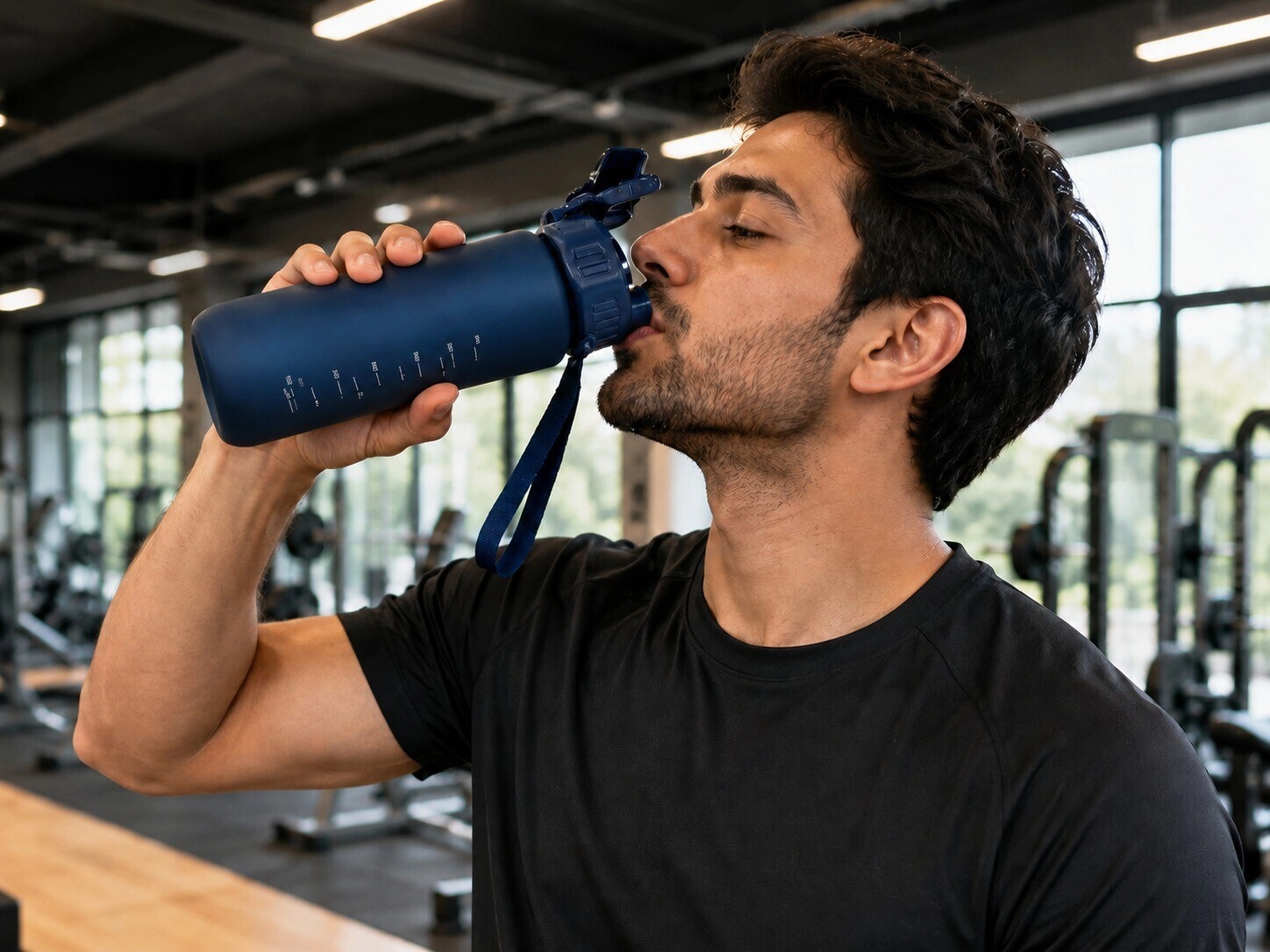 Sports Water Bottle - Flip-top Lid 1000 ml
