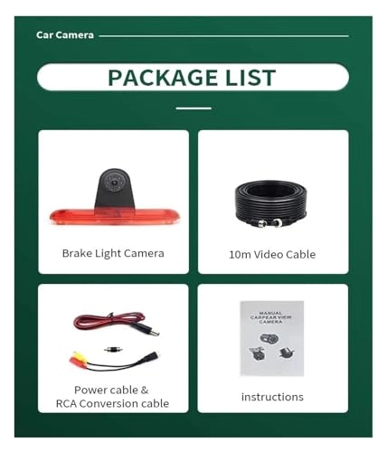 Rear View Camera Fisheye - Night vision Wired 1080P