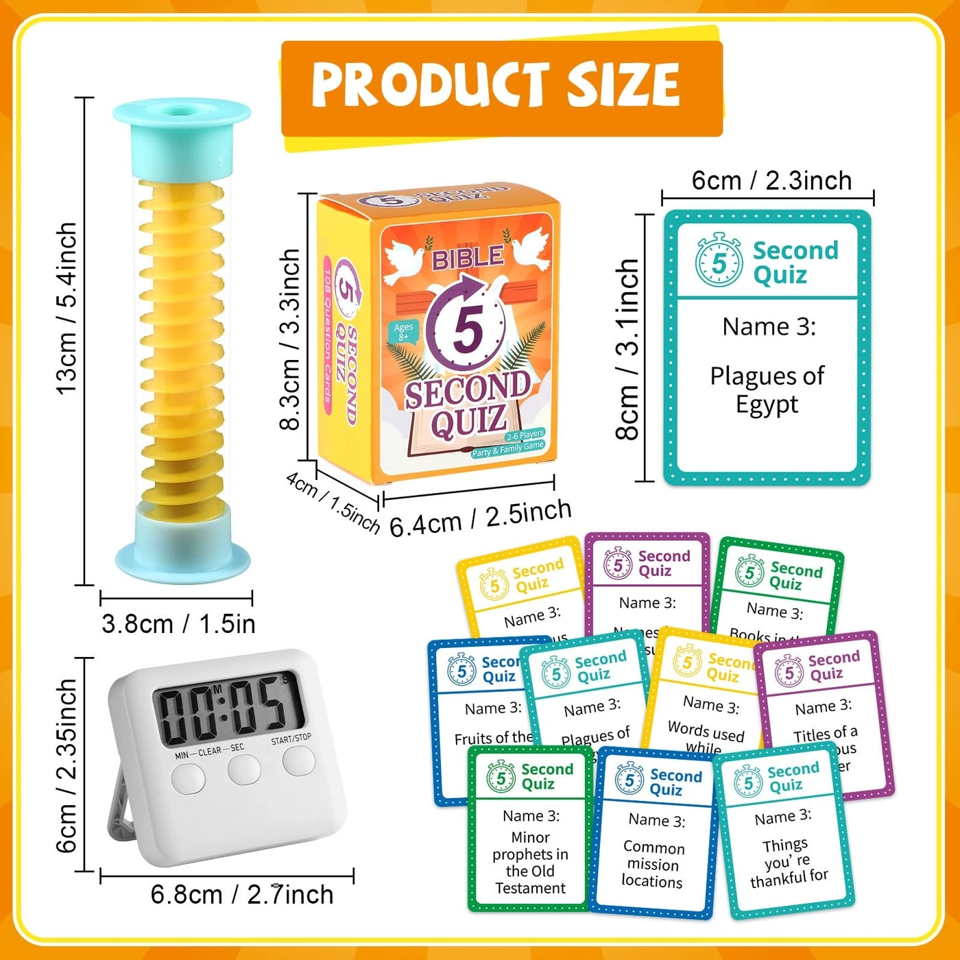 Bible 5 Second Game - Card Game