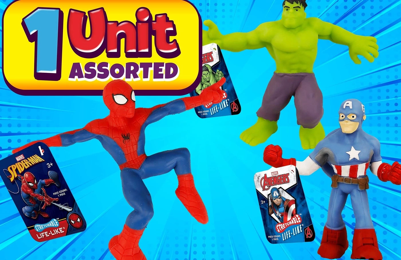 Marvel - Spiderman + Hulk Sticky Hands (B-6809-1) 1 pcs