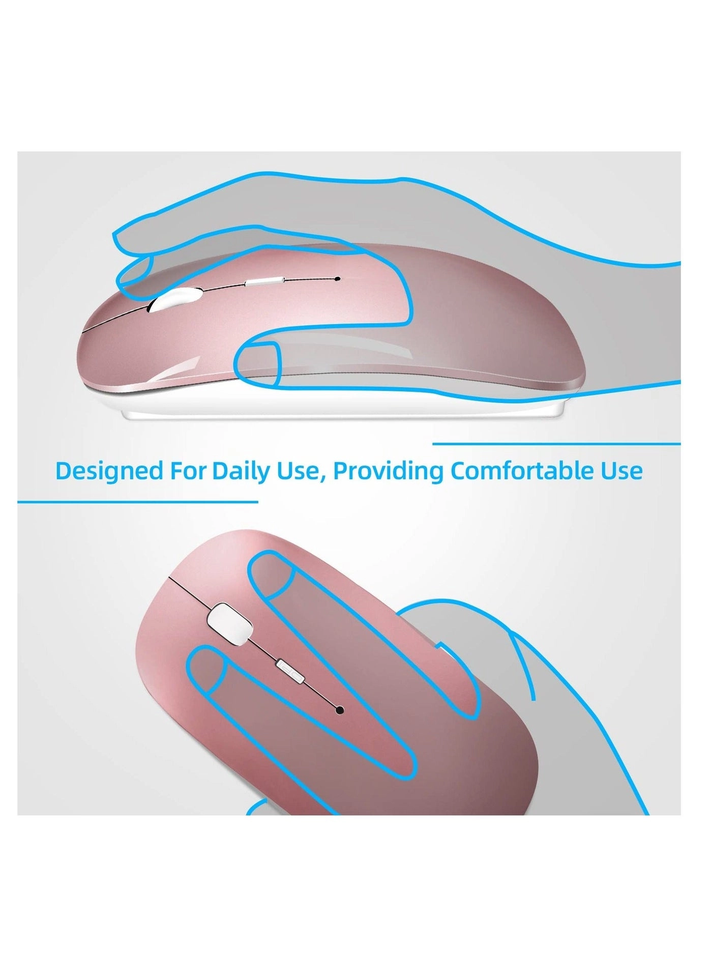 Dual-Mode Silent Cordless Mouse - Wireless