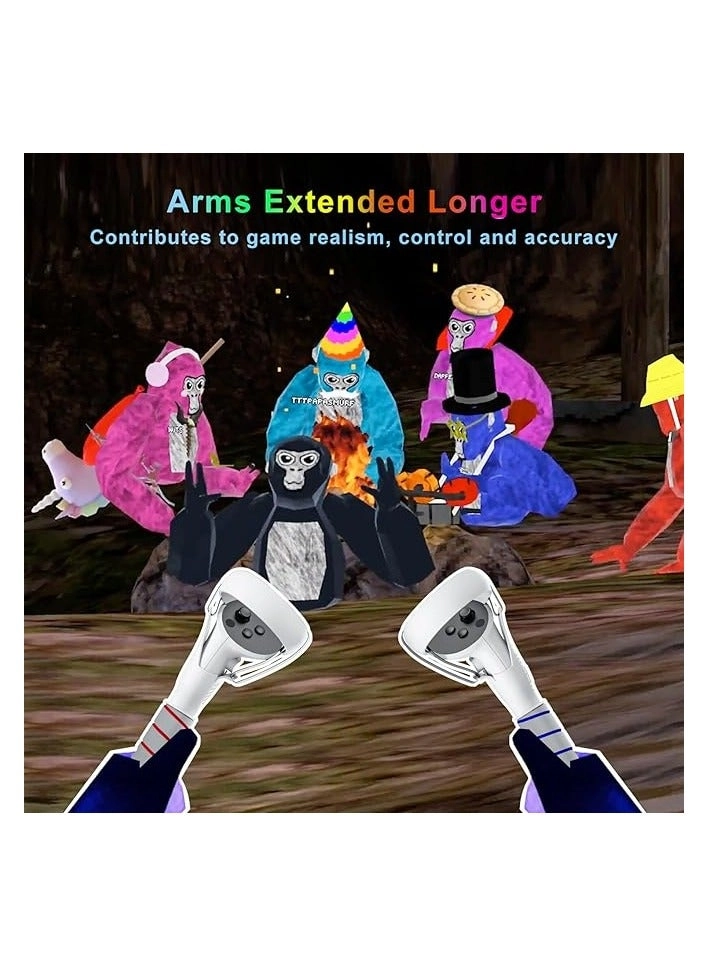 2 in 1 Long Arms & Handle Attachments - Oculus Quest 2 Meta Quest 2