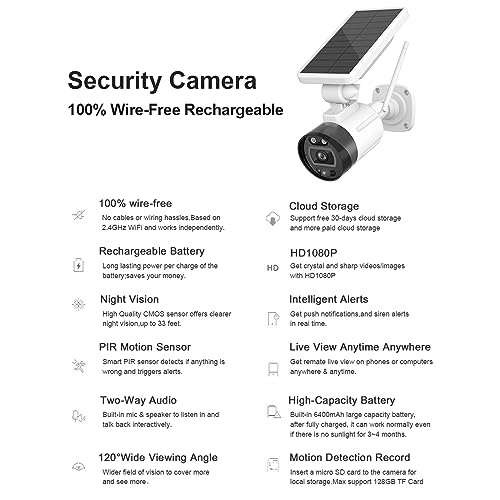 Solar Security Camera 1080p