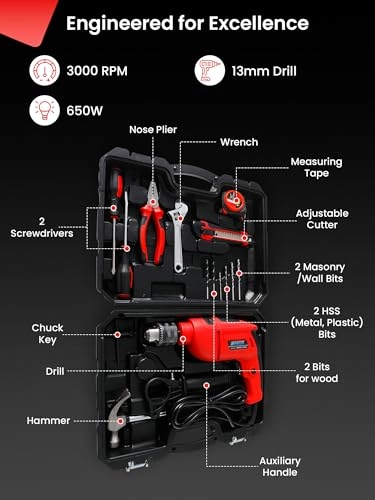 13mm Drill Kit - 650W 3000 RPM