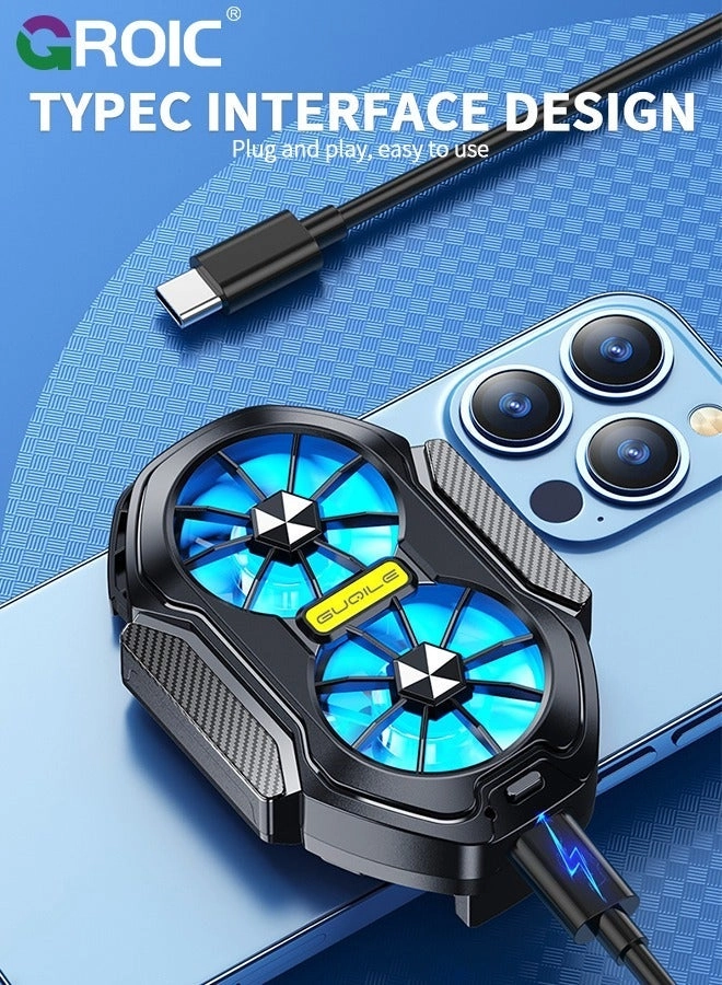 Phone Cooler - 3 Cooling Modes RGB Lights