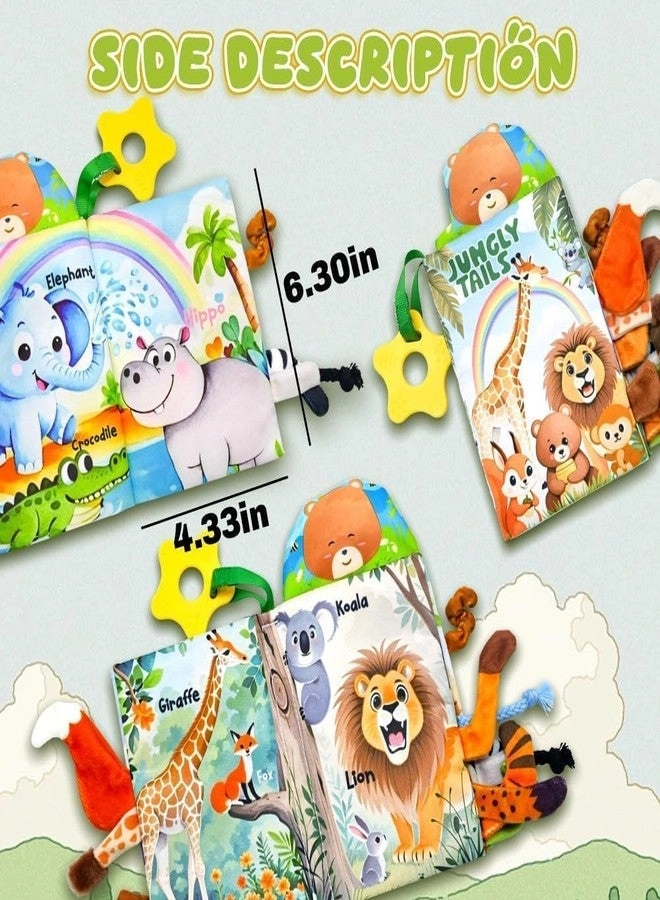 Jungle Tails Soft Baby Cloth Books - 0-6 Month 6 to 12 Months