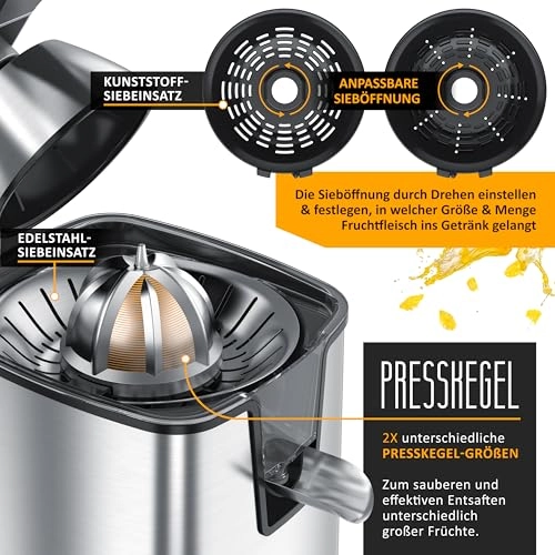 Electric citrus juicer - 1000 watts 400 Milliliters