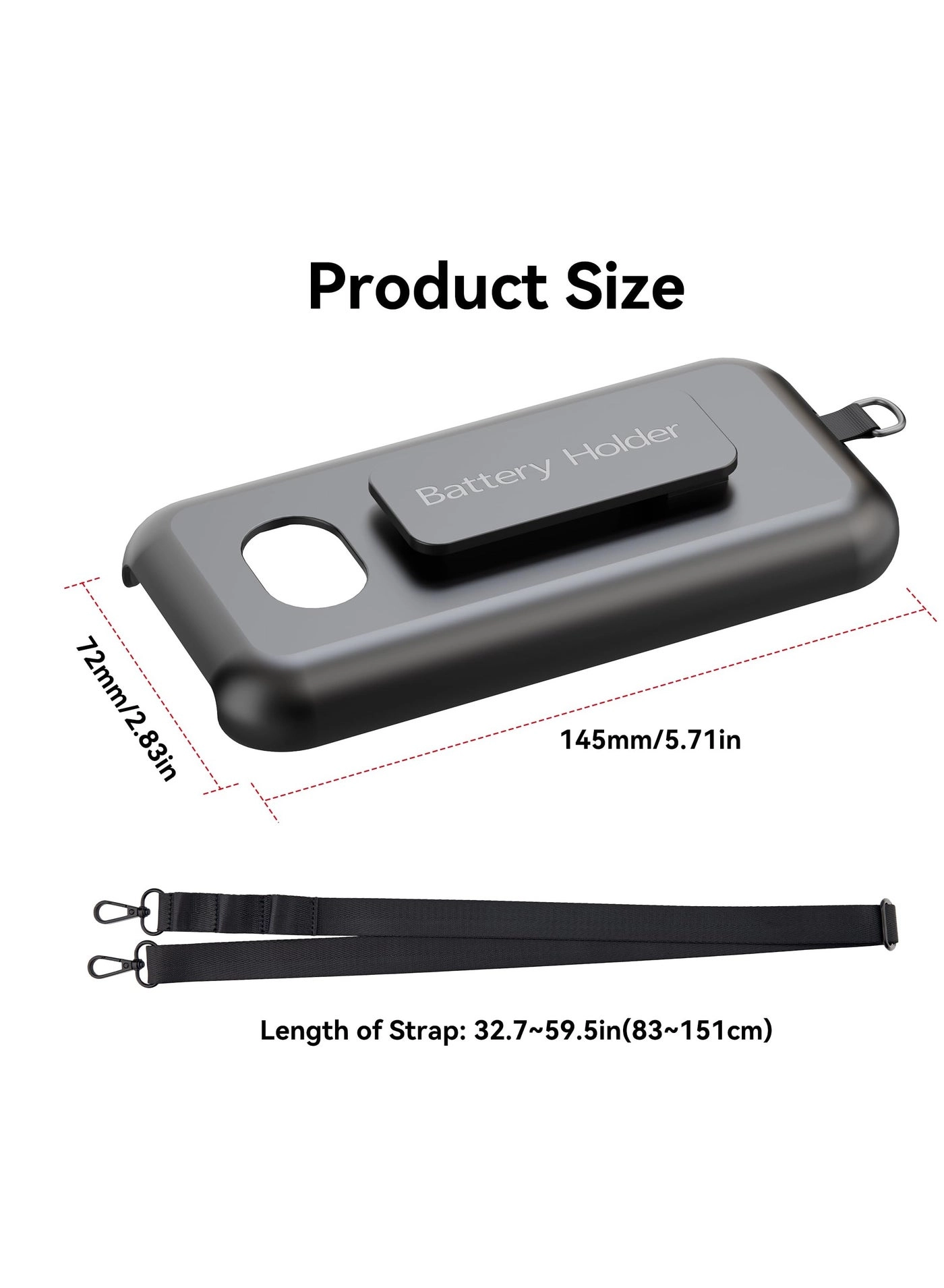 Battery Case - Portable Waterproof Belt Clip