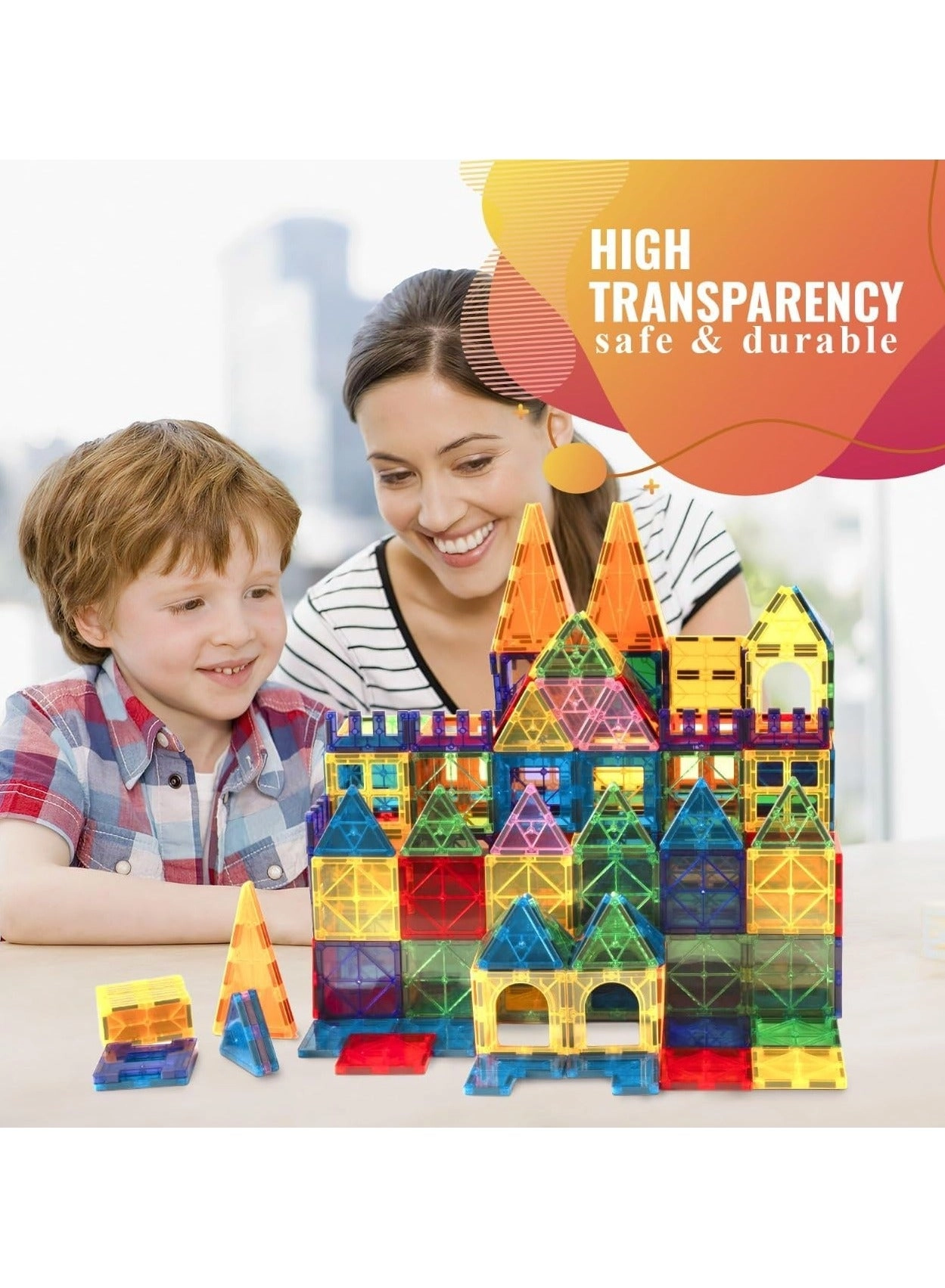 Magnetic tiles - 100 pcs