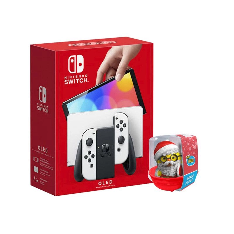 Nintendo Switch OLED - Neon Joy-Con + Tubbz - Santa Claus Large Boxed