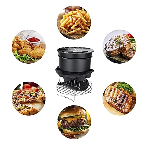 BBQ Needle - 5-piece stainless steel + Grilled Rack + Steamer + Fry Pan + Rotary Cage