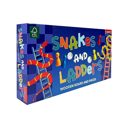 Lagoon Snakes and Ladders - Wooden Brown