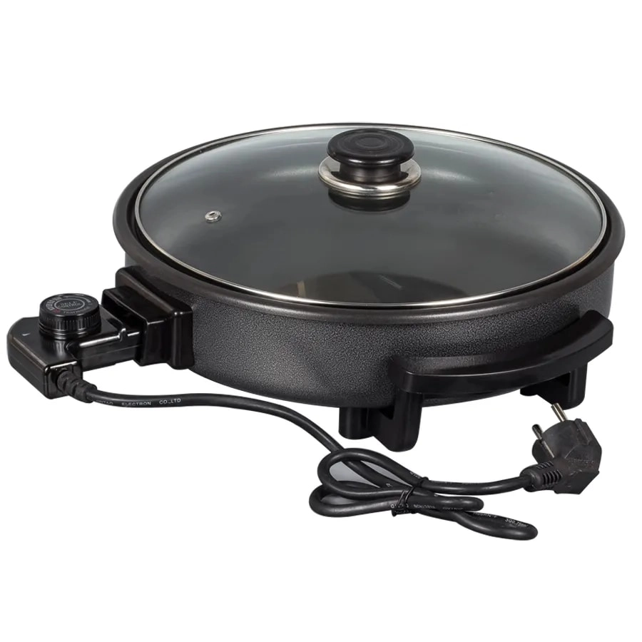 Multi-Function Electric Heat Pan - 12-Inch Non-Stick Adjustable Temperature Control