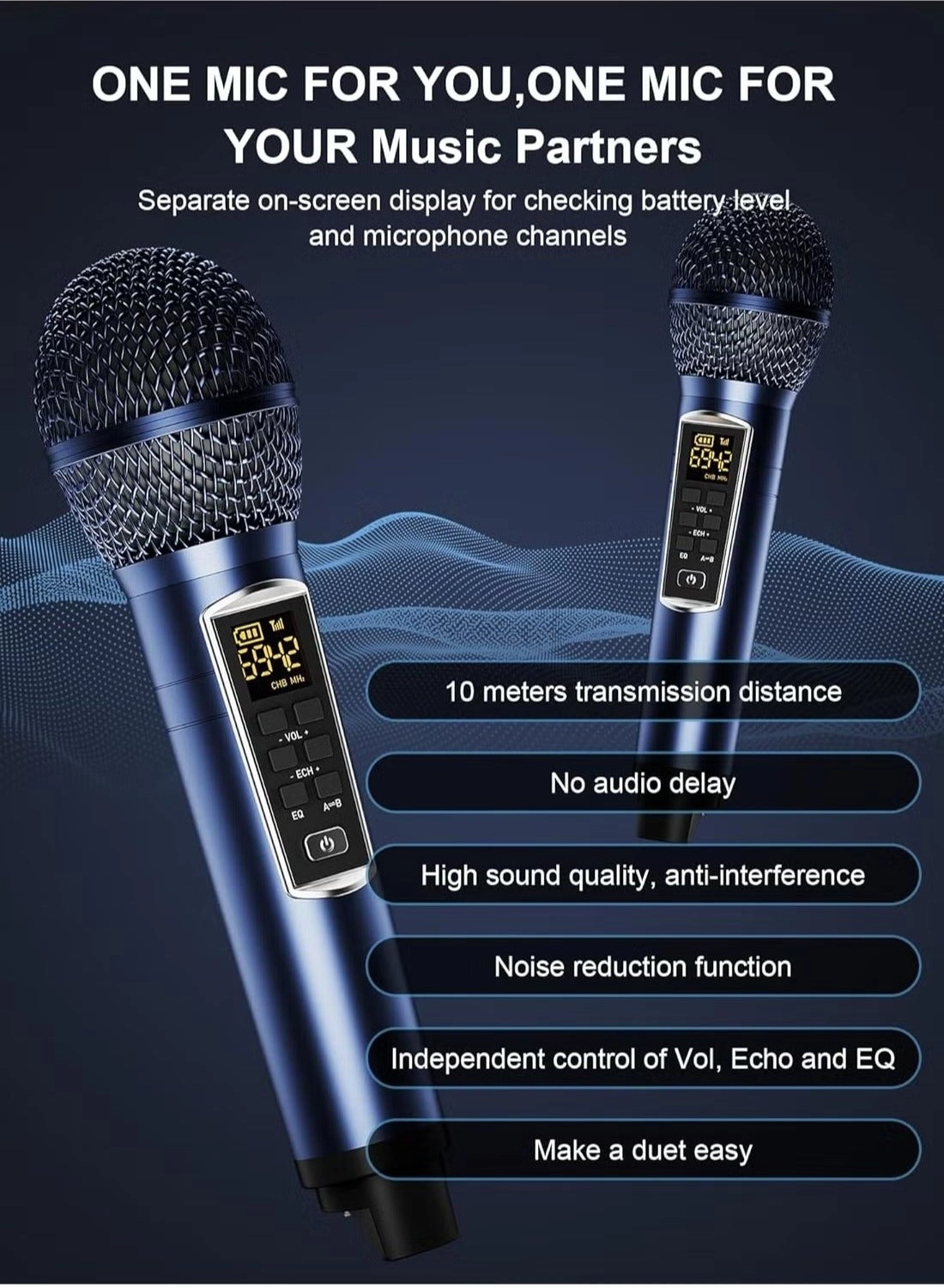S39 PRO - 2 Wireless Microphones