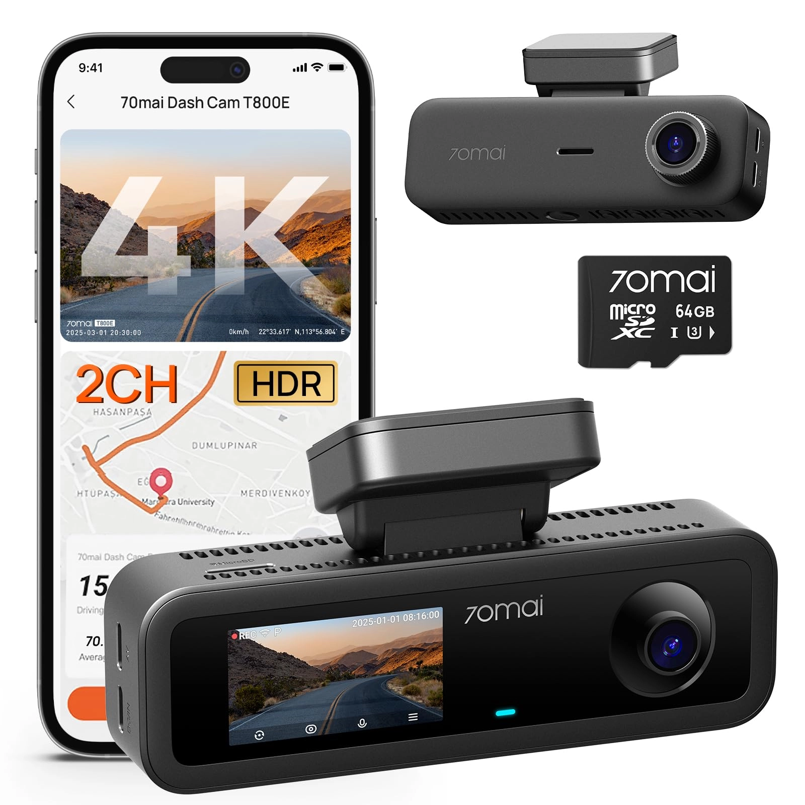 70mai T800E - 4K Ultra HD