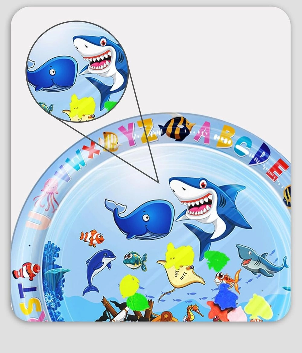 Tummy Time Inflatable Water Playmat - ocean-themed 0 month