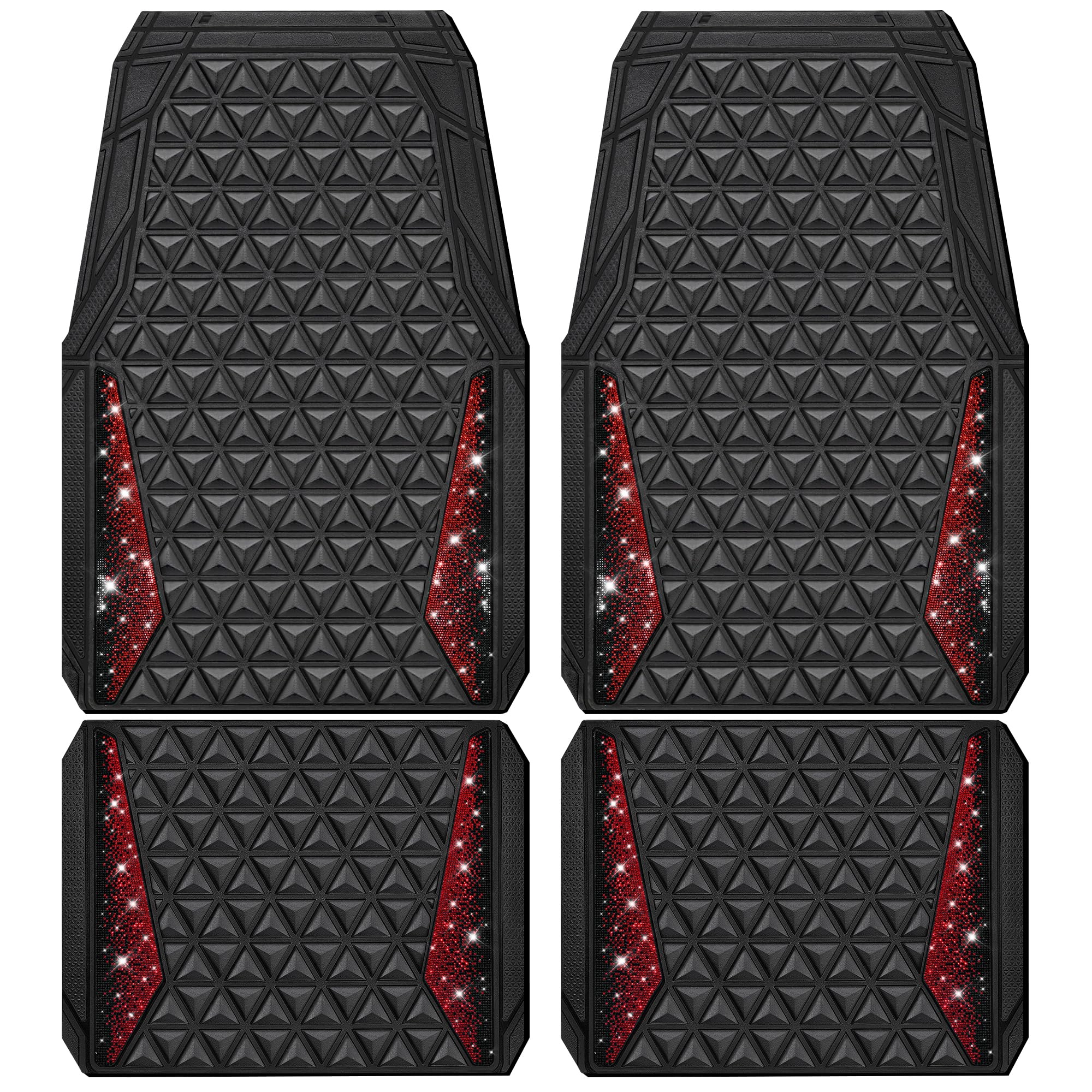 Bling Diamond Car Mats - 4.0 Count Universal Fit