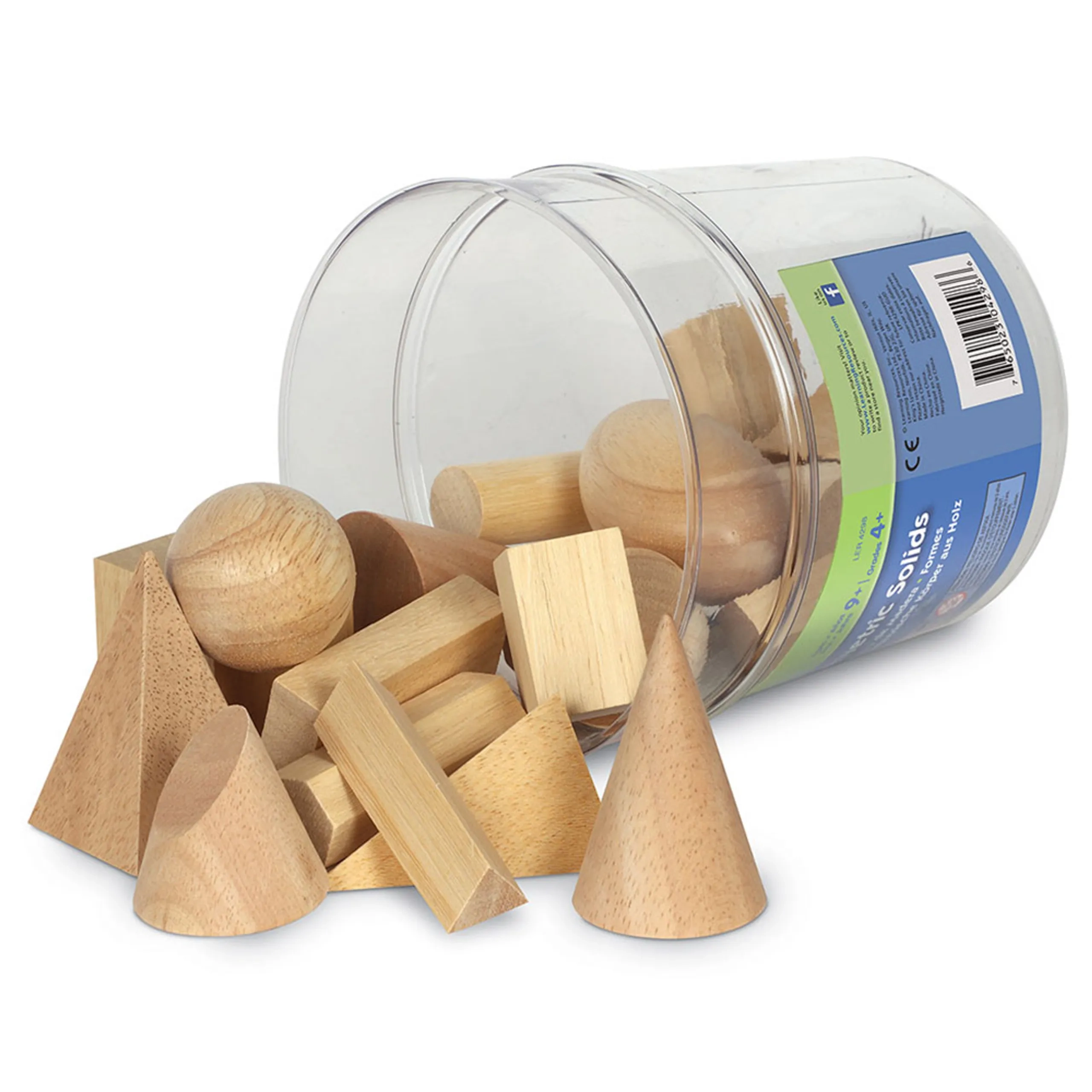 Set of 19 Wooden Geometric Solids - Suitable for 4 years and above 19 pieces