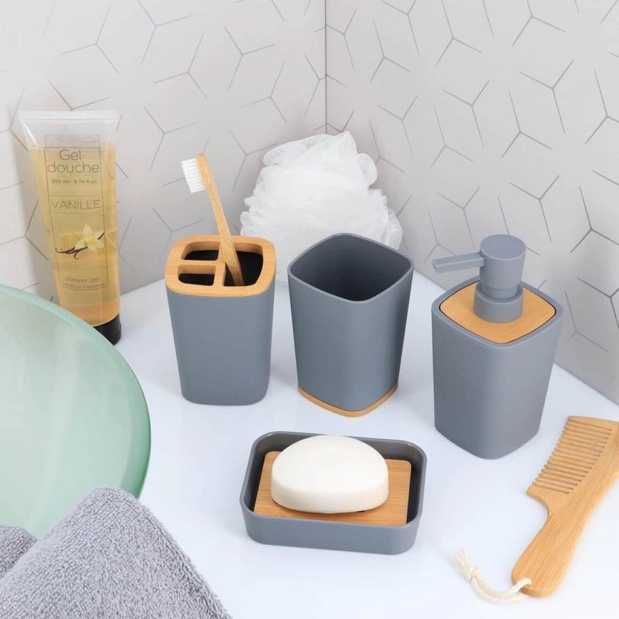 Rubber Toothbrush Holder - 7.5 x 7.5 x 10.5 cm Sage Green