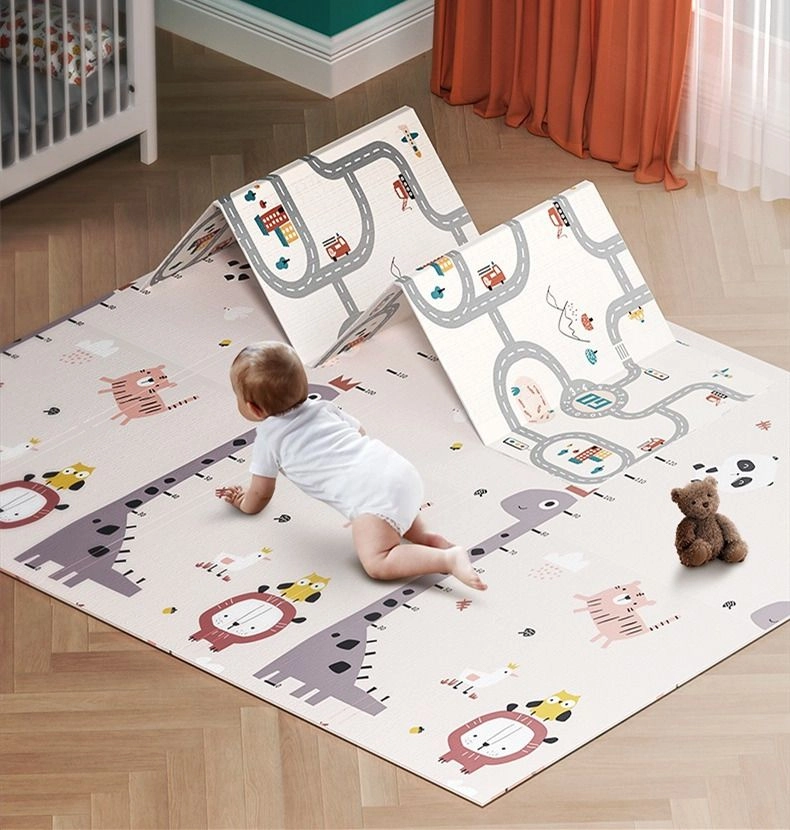 Double Sided Xpe Foam Mat - Zoo Animals 1+