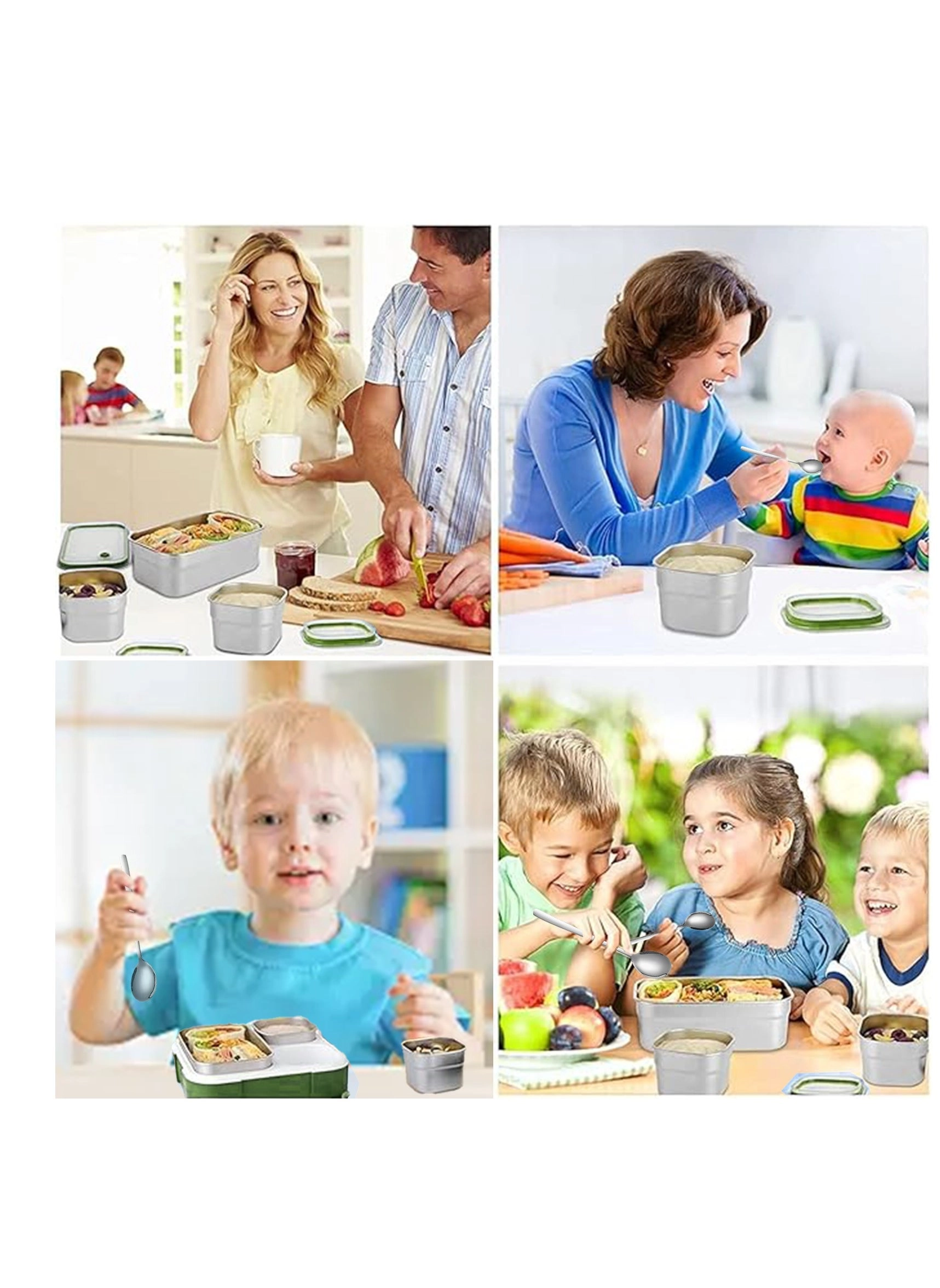 bento box - 304 Stainless steel Double-deck