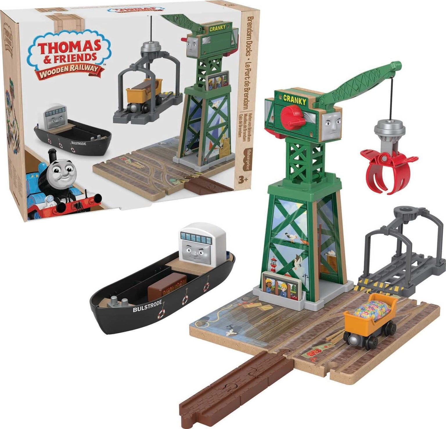Thomas & Friends Brendam Docks - Wooden playset Cranky The Crane