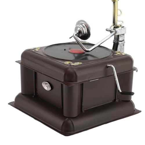 Vintage Phonograph - Red Bronze Iron